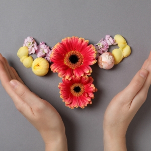 Symbolische Darstellung von Hormonsystem und Gebärmutter – Hormonstörungen und Schilddrüsenprobleme bei Frauen ganzheitlich behandeln.